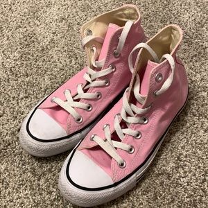Converse pink high tops size 7.0